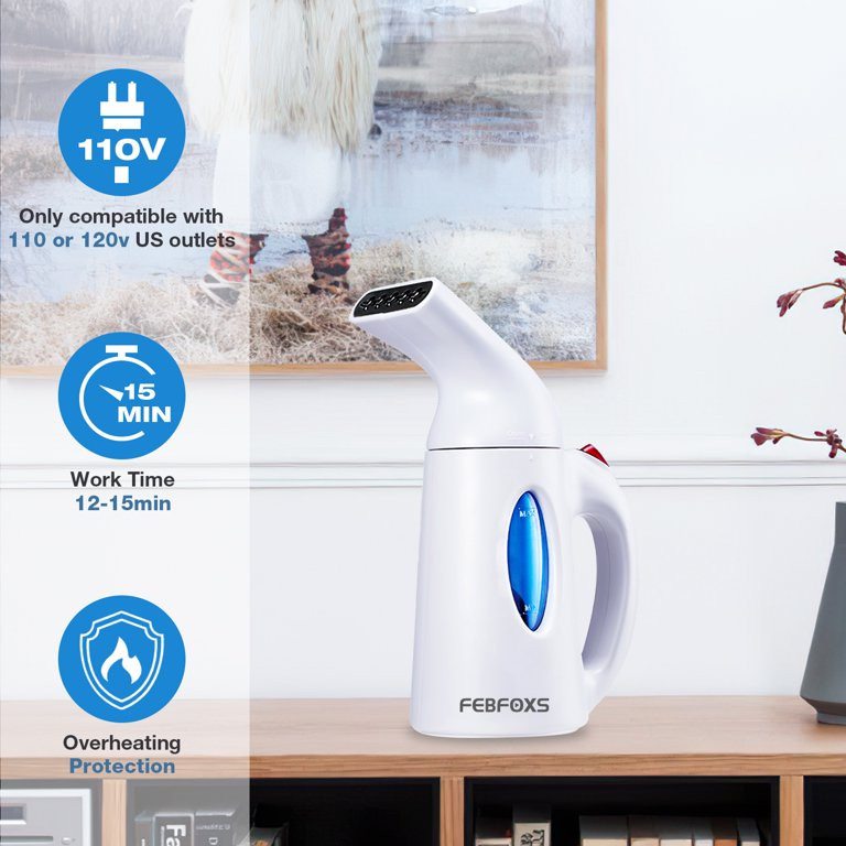 FEBFOXS Steamer for Clothes,700w Portable Garment Steamer,Auto Shut-off Function,Wrinkles/Steam/S... | Walmart (US)