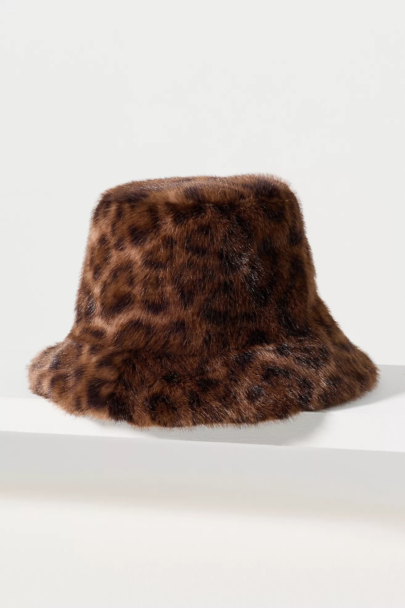 Fuzzy Faux Fur Animal Print Bucket Hat | Anthropologie (US)