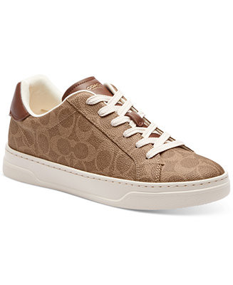 COACH High Line Update Signature Canvas Lace-Up Sneakers - Macy's | Macy's