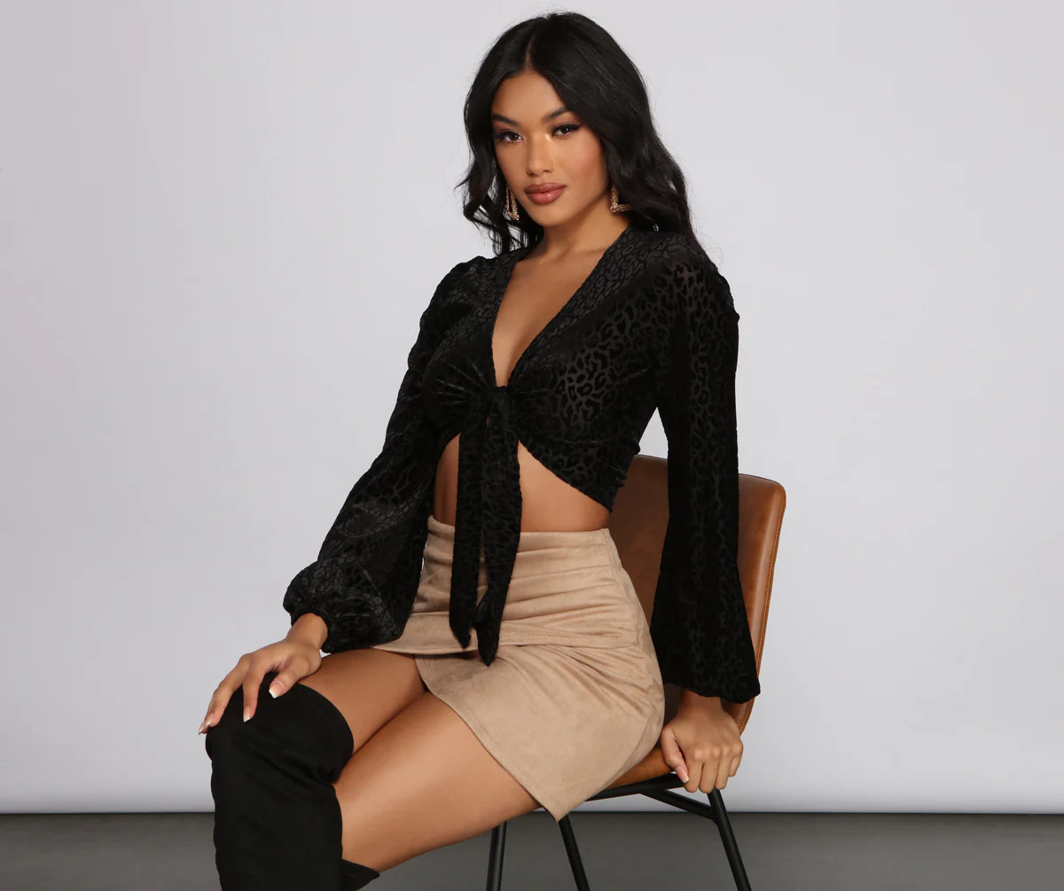 Feelin' Fierce Tie Front Top | Windsor Stores