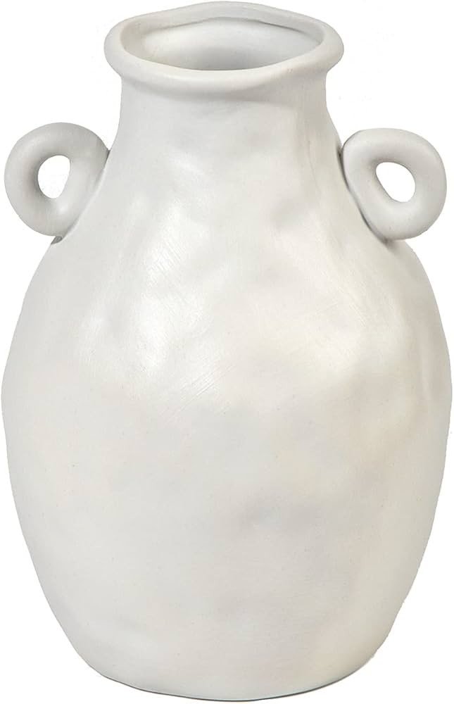 Sunormi White Ceramic Minimalist Vase Modern Artistic Vases Flowers Vases for Home Table Shelf De... | Amazon (US)