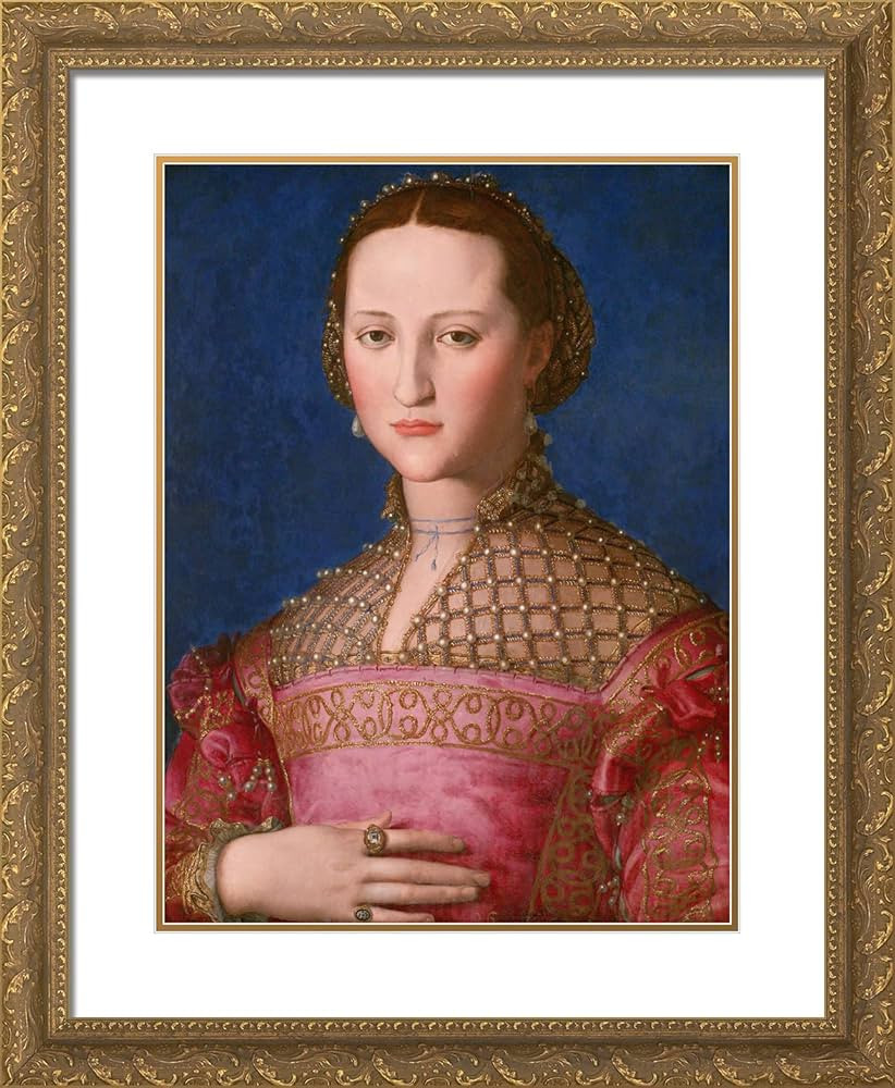 ArtDirect Bronzino, Agnolo 20x24 Gold Ornate Framed Art Print with Double Matting Titled: Eleonor... | Amazon (US)