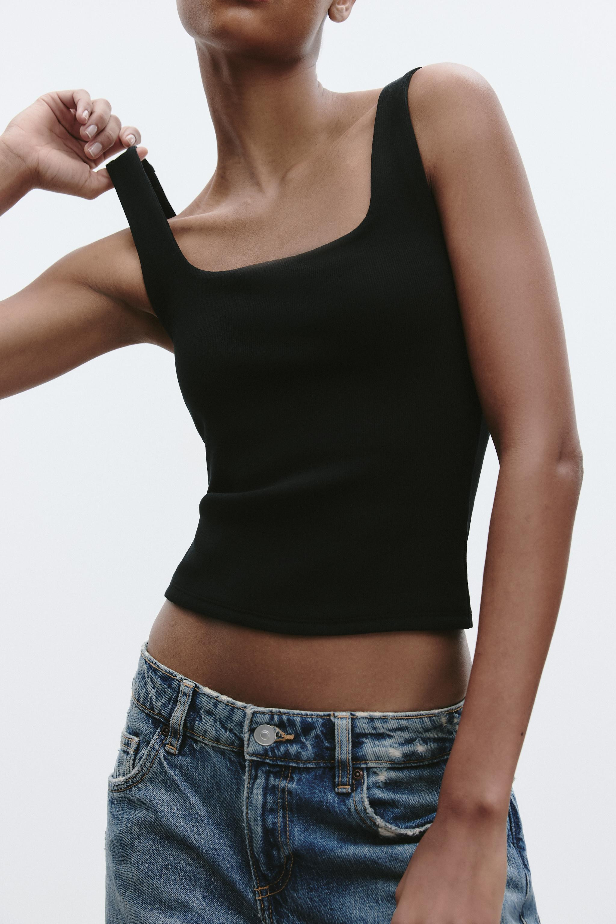 WIDE STRAP VEST TOP | Zara UK