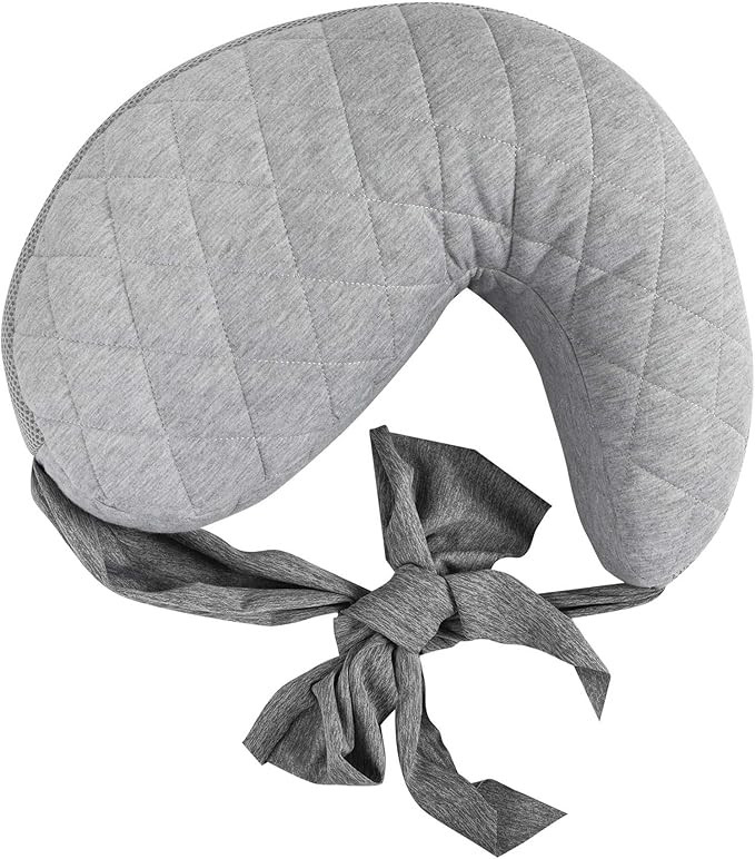 Boppy Anywhere Travel Nursing Pillow, Soft Gray, Plus Sized to Petite with Stretch Belt, Portable... | Amazon (US)