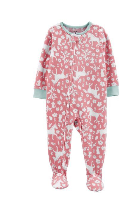 1-Piece Unicorn Fleece Footie PJs | Carter's