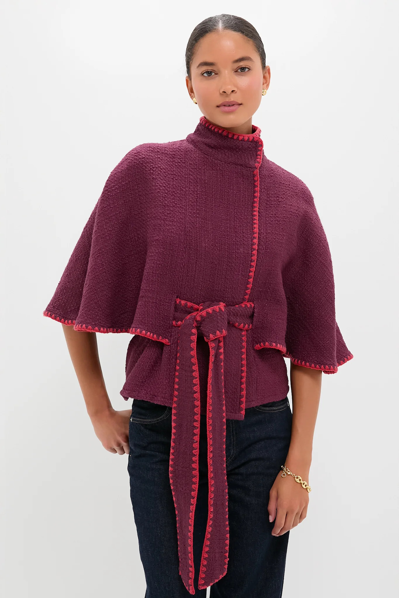 Burgundry Brio Cape Coat | Tuckernuck (US)