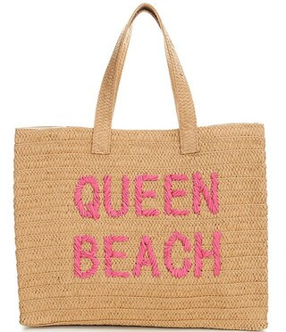 Queen Beach Straw Tote Bag | Dillard's