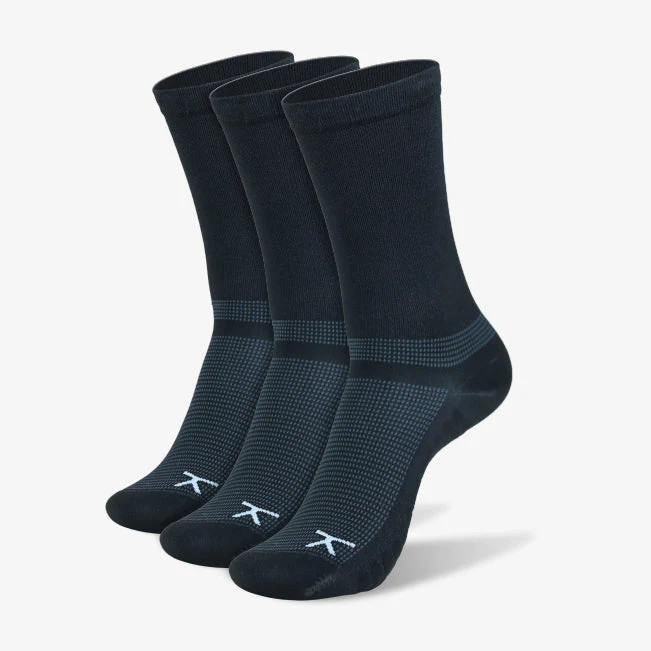 LIMITED OFFER: AdaptSoc Pro Crew 3-Pack Black / Mens (8-14 US) | Flux Footwear