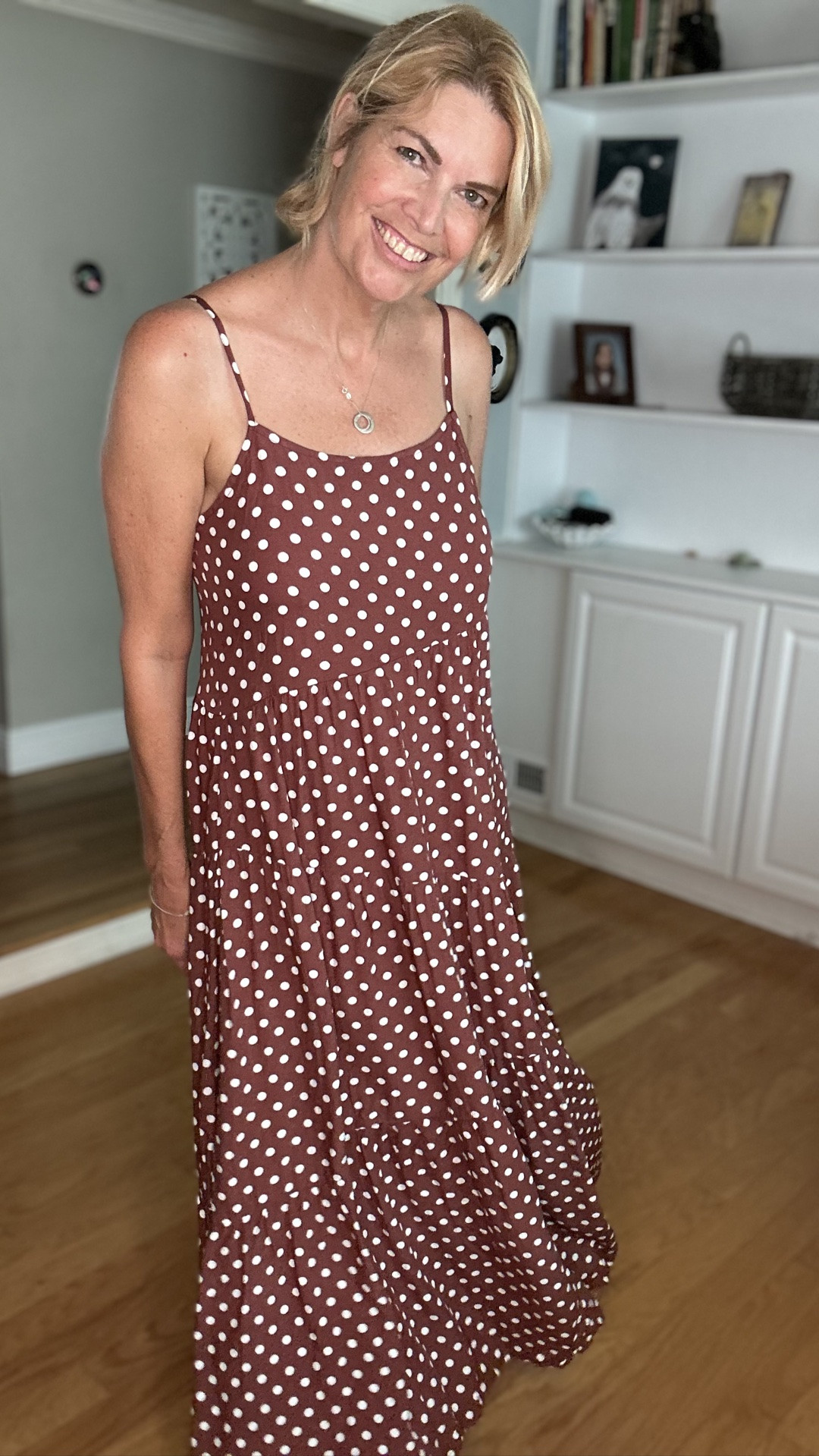 Help me choose! Which one do you like?  They are both under $50 and I love them both, but I don’t need to brown polkadot dresses. ￼

#LTKdayinmylife #LTKstorytime #LTKOver40