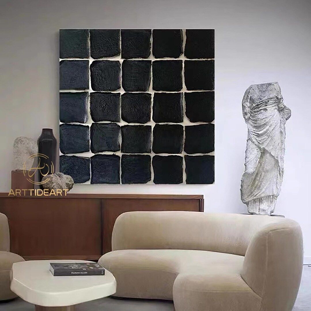 Black Wall Art Black Wall Decor Black Abstract Art Black 3D - Etsy | Etsy (US)