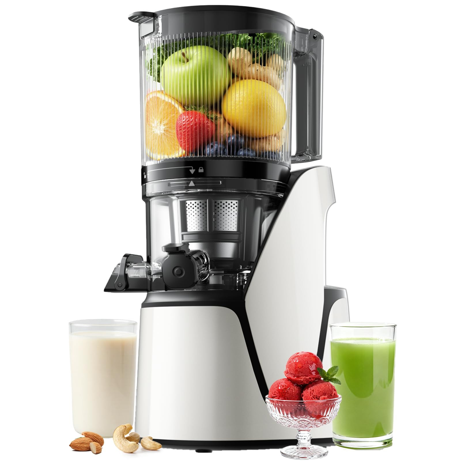 Juicer Machines, 3-in-1 Cold Press Juicer with 6.5" Extra Large Chute, 100oz Large Capacity, AC M... | Amazon (US)