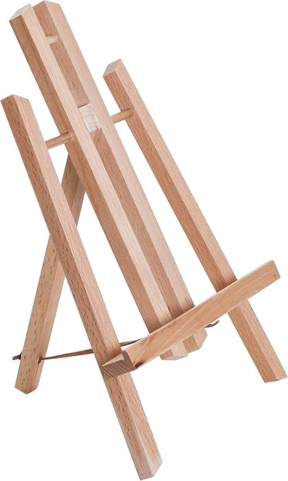 11" Small Tabletop Display Easel - Beechwood Artist A-Frame Display Stand, Wooden Easel for Paint... | Amazon (US)