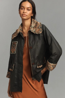 Barbour x Farm Rio Maria-Clara Waxed Jacket | Anthropologie (US)
