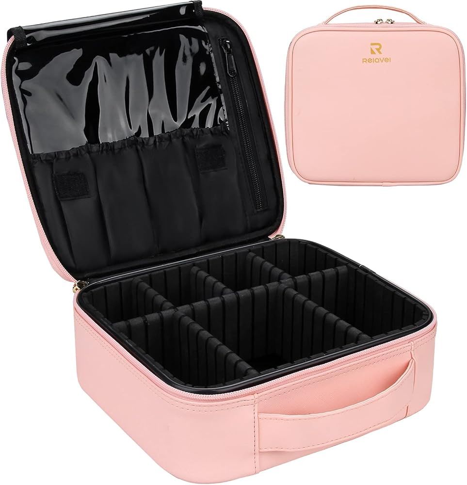 MONSTINA Makeup Train Cases Professional Travel Makeup Bag Cosmetic Cases Organizer Portable Stor... | Amazon (US)