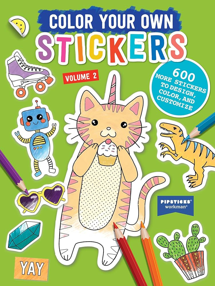 Color Your Own Stickers, Volume 2: Trade Edition (Volume 2) (Pipsticks+Workman) | Amazon (US)