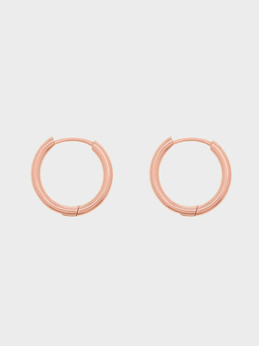 Rose Gold Hoop Earrings | CHARLES & KEITH | Charles & Keith CA