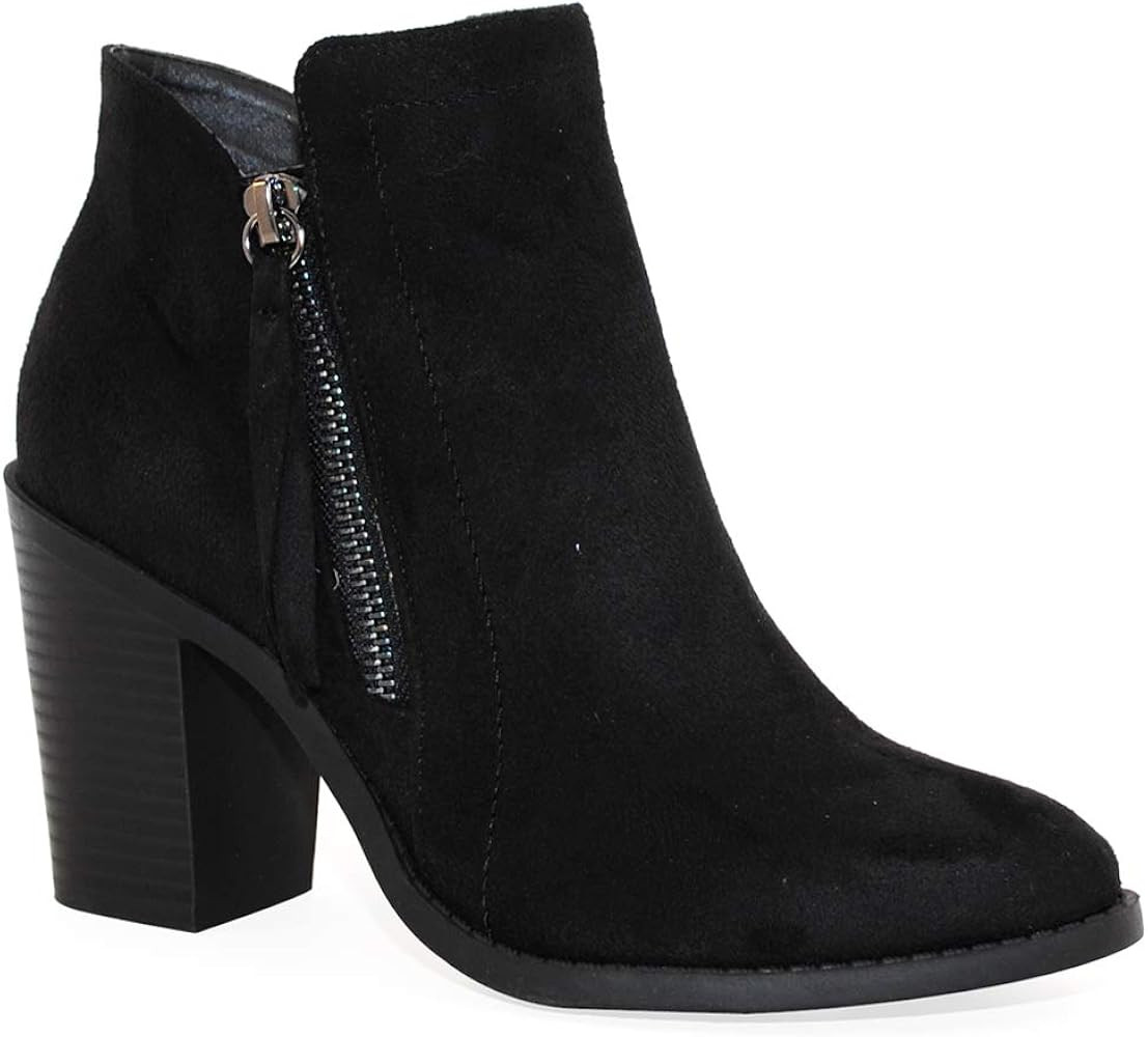 TRENDSUP Women's Fashion Side Zipper Booties | Amazon (US)
