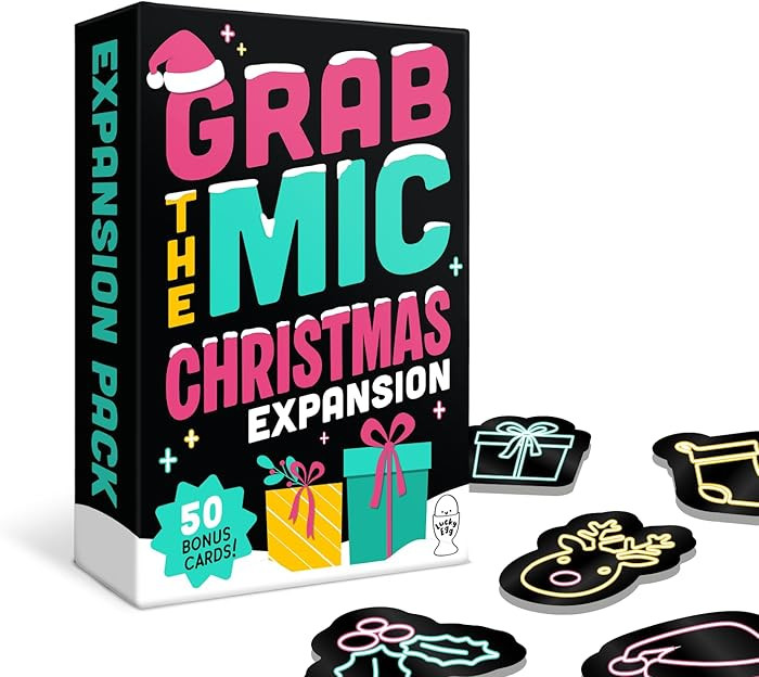 Lucky Egg Grab The Mic Christmas Expansion - Expansion Cards ONLY - Christmas Themed Challenges G... | Amazon (US)
