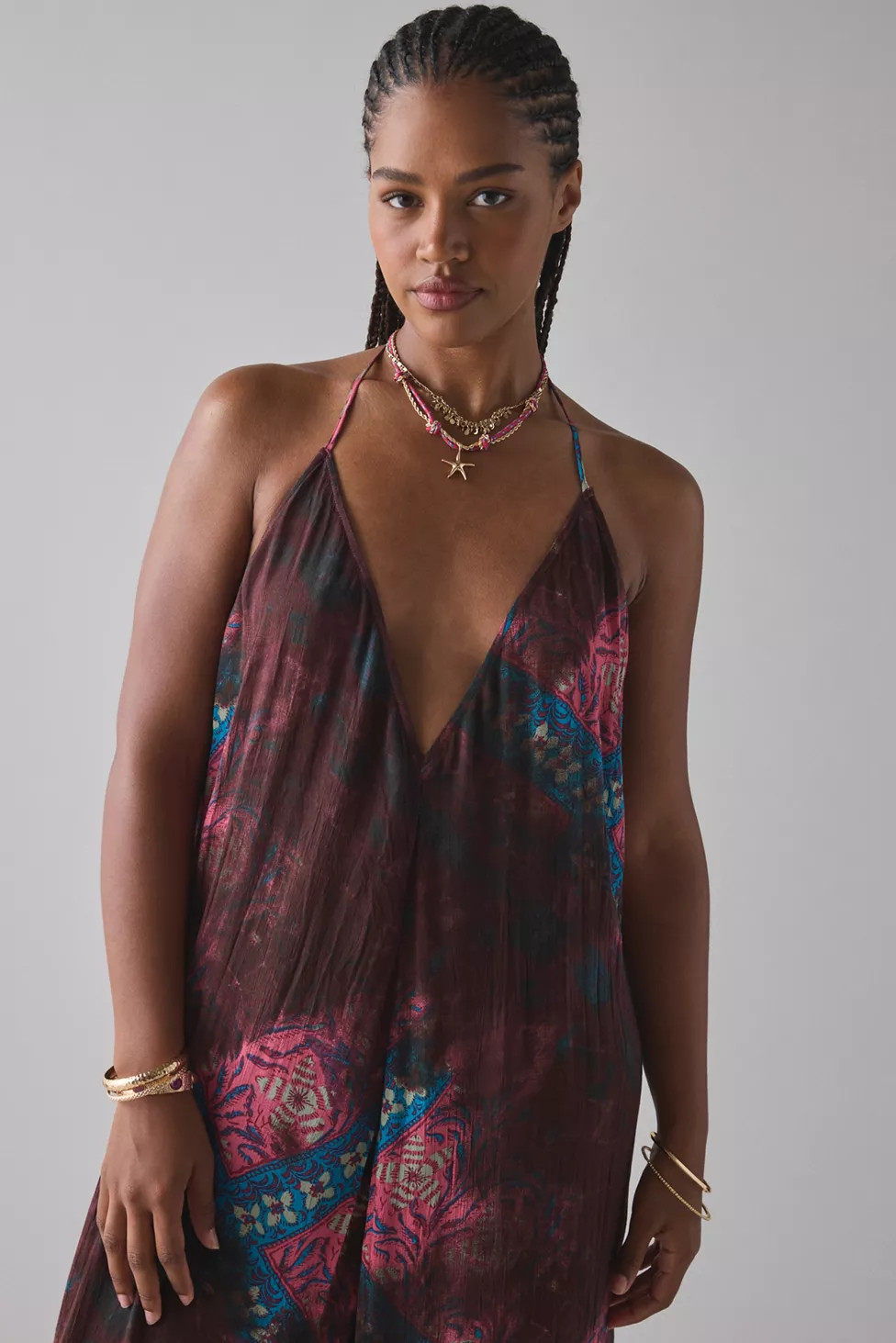 Out From Under Seas The Day Backless Halter Gauze Jumpsuit | Urban Outfitters (US and RoW)