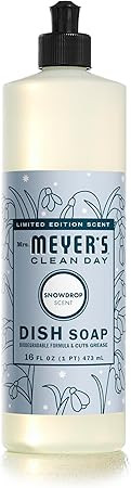MRS. MEYER'S CLEAN DAY Liquid Dish Soap, Snowdrop, 16 fl. oz | Amazon (US)