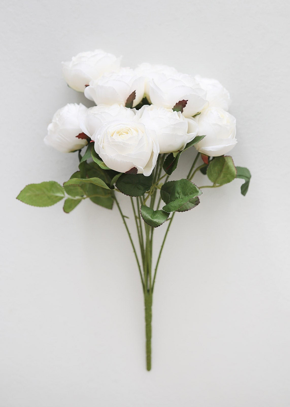 Artificial Flowers Rose Bush in Cream White - 19" | Afloral (US)