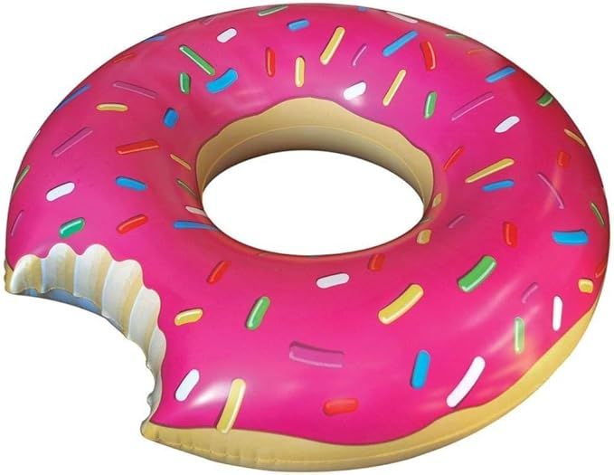 BigMouth Inc. Donut Pool Float, Thick Vinyl Raft, Patch Kit Included | Amazon (US)
