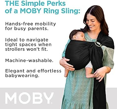 Moby Ring Sling Wrap Carrier | Hands-Free, Versatile Support Wrap for Mothers, Fathers, and Careg... | Amazon (US)