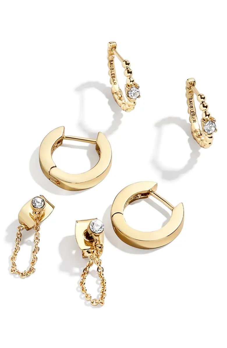 Set of 3 Hoop & Chain Earrings | Nordstrom