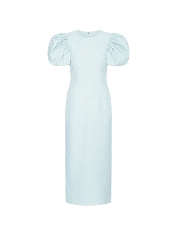 puff-sleeve midi dress | Farfetch Global