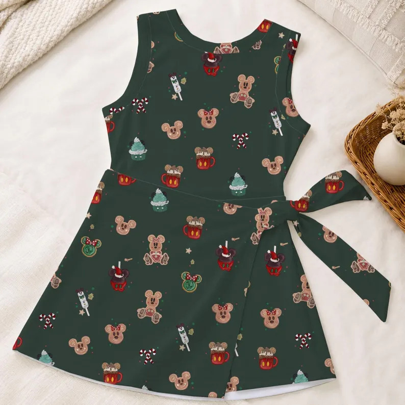 Mickey Gingerbread Tennis Dress, Christmas Mouse Ears Snack Activewear, Magical Kingdom Trip Skir... | Etsy (Global)