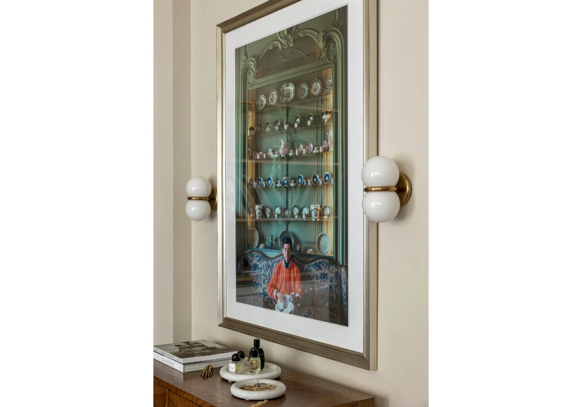 AMELIA SCONCE | White Glass & Brass | Alice Lane Home Collection