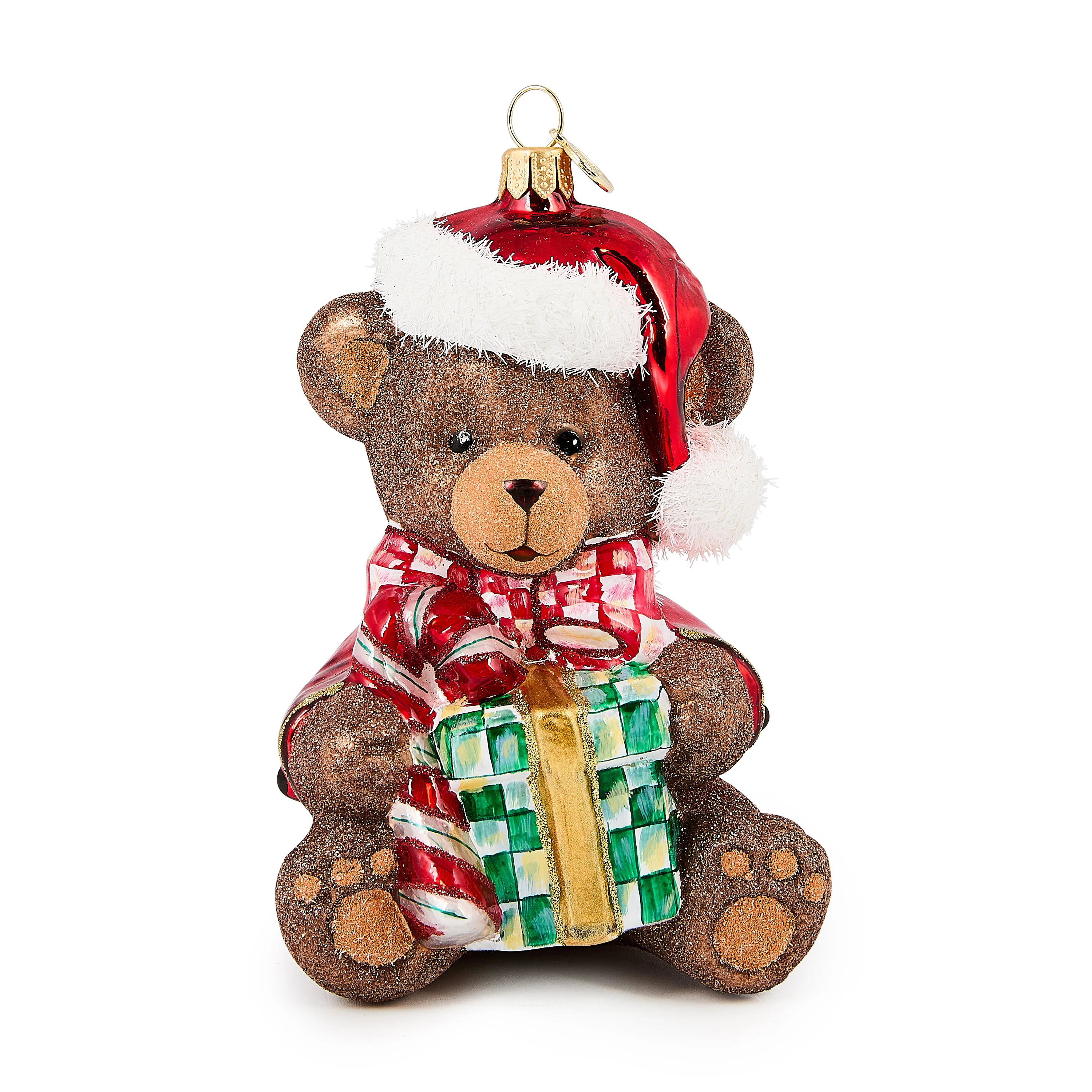 Check It Out Teddy Bear Glass Ornament | Wayfair North America