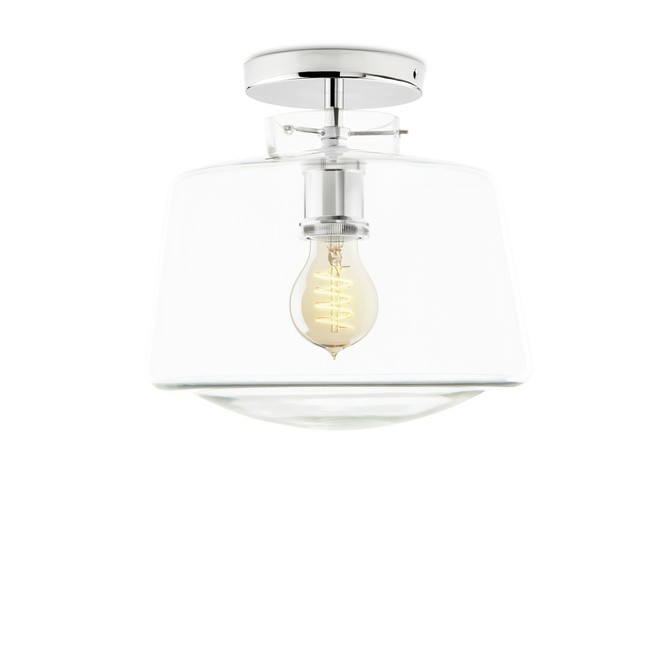 Alton Flush Mount with Schoolhouse Glass, Chrome | Lights.com