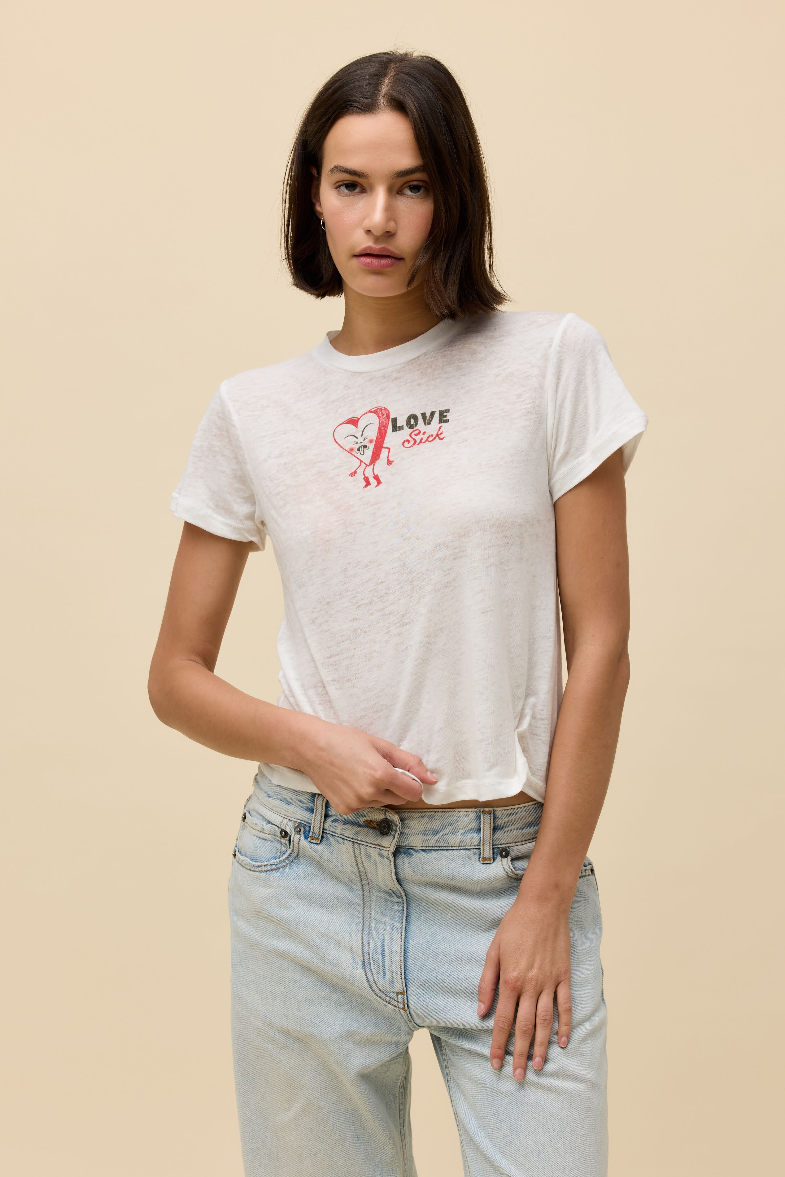 Love Sick Heart Burnout Vintage Tee | Daydreamer