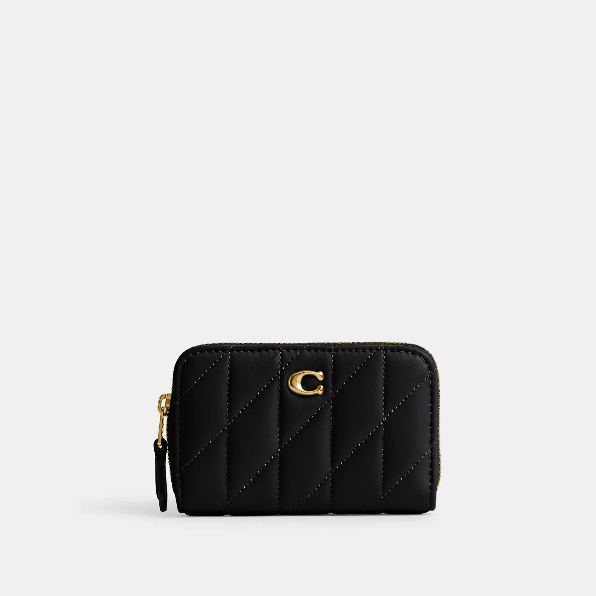 Essential Small Zip Around Card Case With Pillow Quilting | Coach (US)