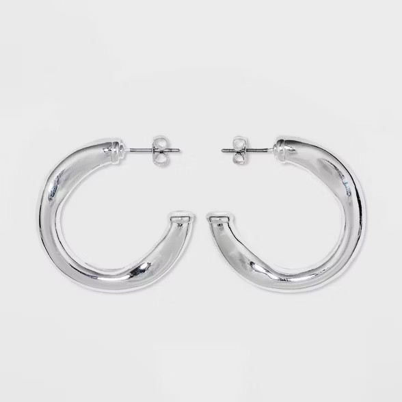 Wavy Hoop Earrings - A New Day™ | Target