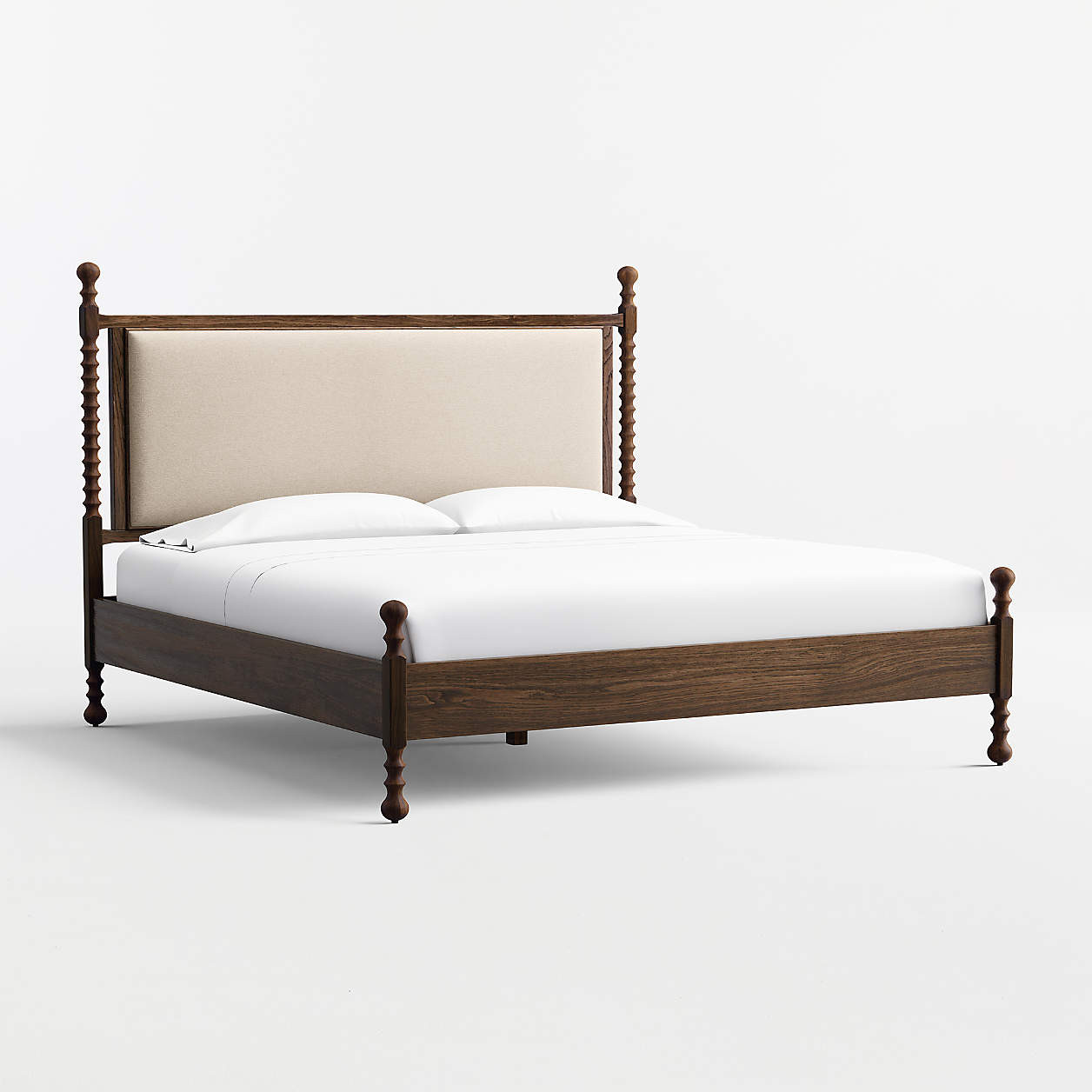Pembroke Deep Brown Oak Wood King Bed | Crate & Barrel | Crate & Barrel