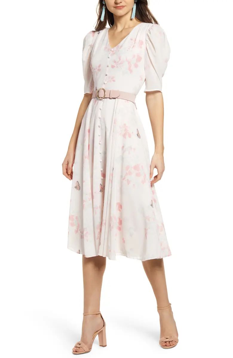 Romantic Button Front Dress | Nordstrom