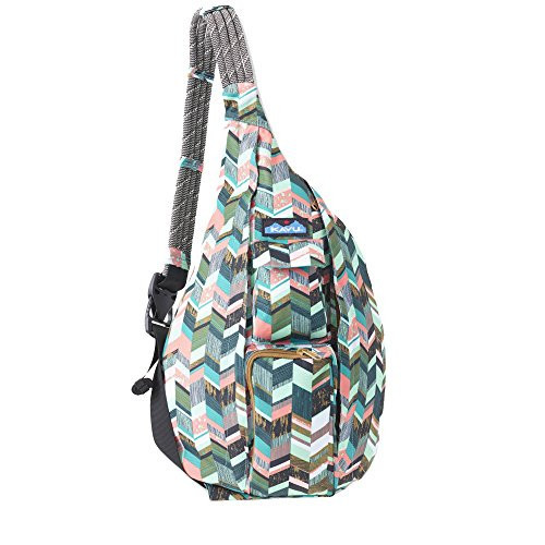 KAVU Original Rope Sling Pack with Adjustable Rope Shoulder Strap, Coastal Blocks | Amazon (US)