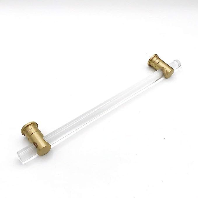 Lucite and Satin Brass Drawer Pull Forge Hardware (8" Pull) | Amazon (US)