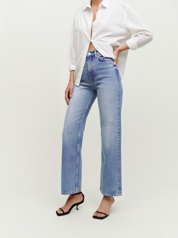 Wilder High Rise Wide Leg Cropped Jeans | Reformation (Global)