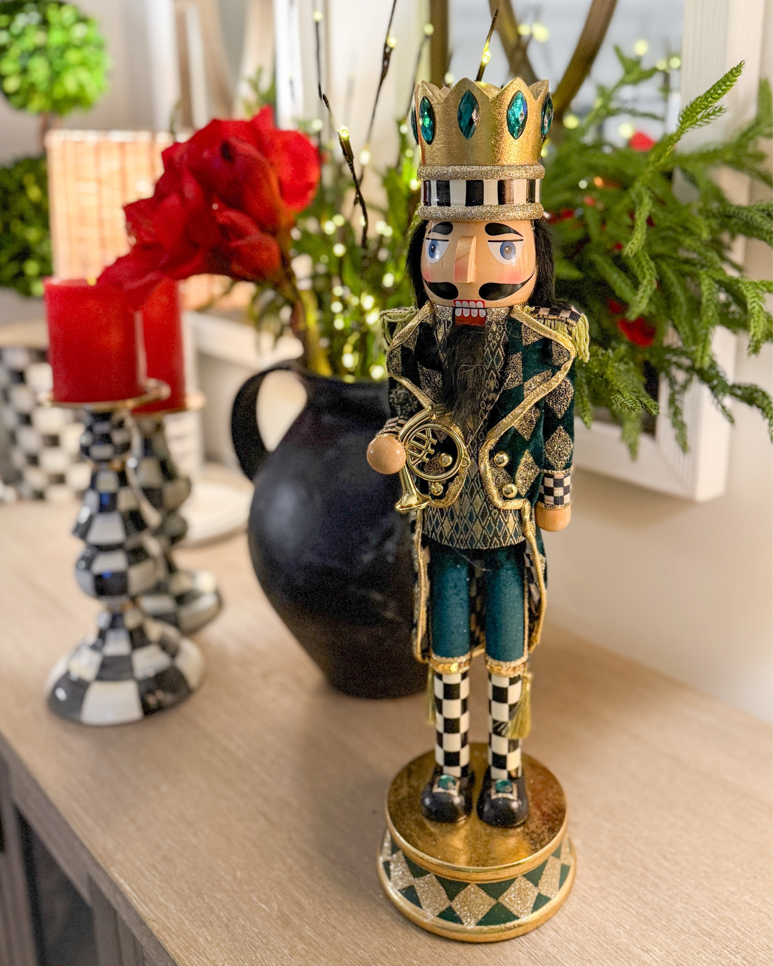 this emerald green McKenzie‘s child’s Nutcracker may be the most handsome nutcracker I’ve ever seen- and he matches all my courtly check 🏁

#mackenziechilds #nutcracker 


#LTKHome #LTKStyleTip #LTKSeasonal