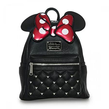 Loungefly x Minnie Mouse Bow Mini Faux Leather Disney Backpack | Walmart (US)