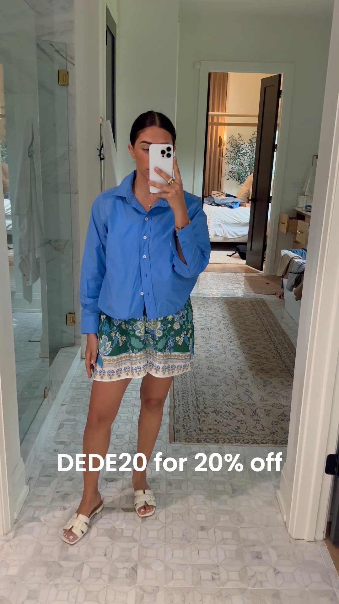 Tops: small
Shorts: medium
Code: DEDE20
Picked up these shorts in store for our Italy trip! I know they are going to be comfy and on theme for vacation. Also comes as a matching set
