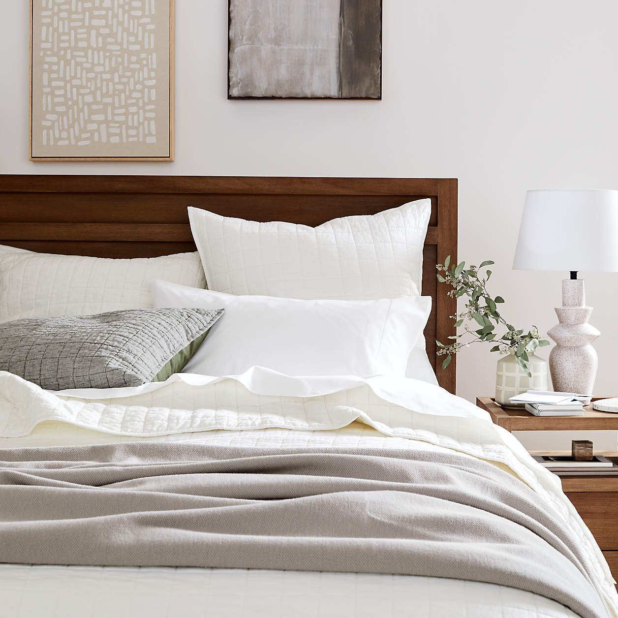 Keane Driftwood Solid Wood Bed | Crate and Barrel | Crate & Barrel