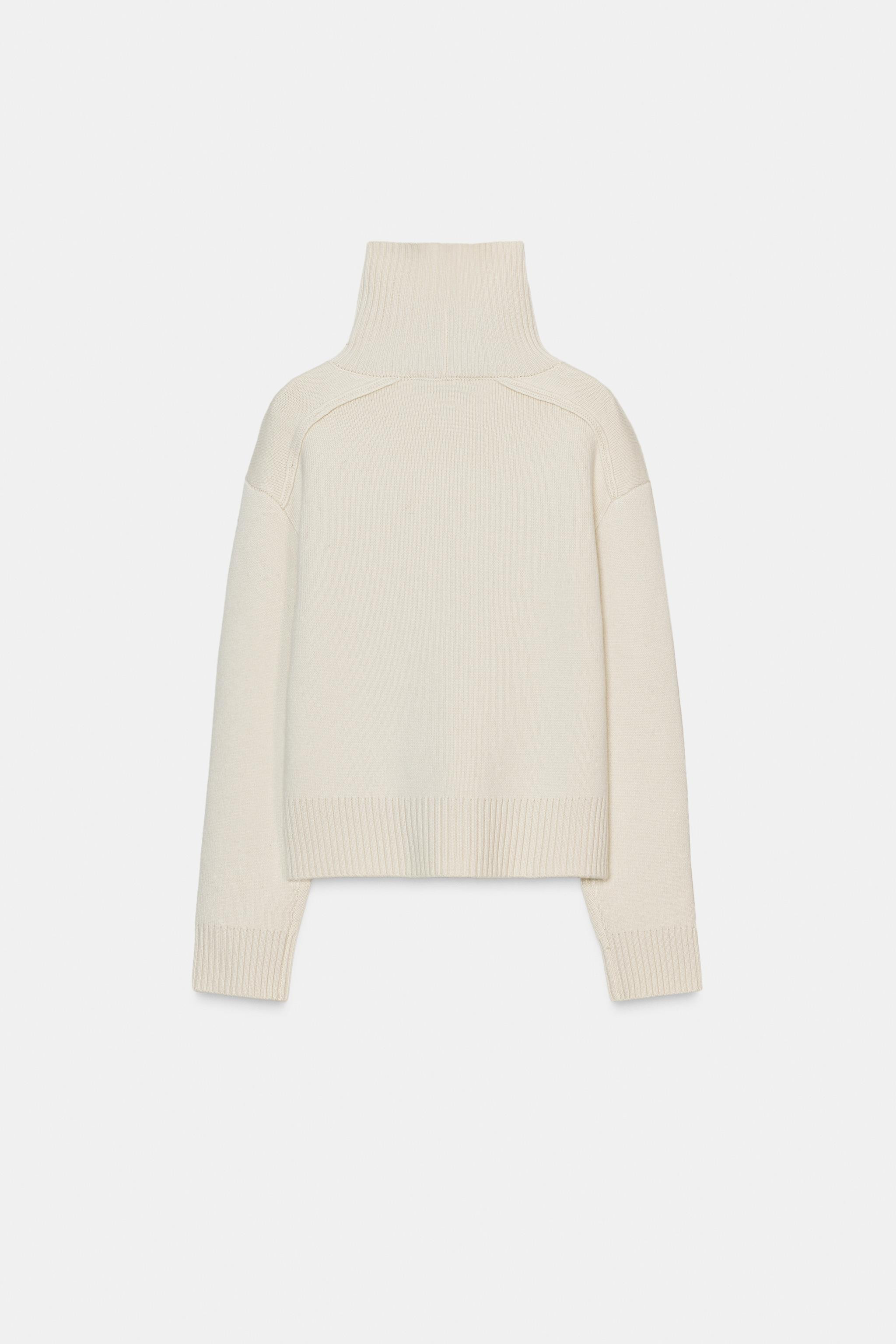 WOOL HIGH COLLAR JUMPER | Zara US