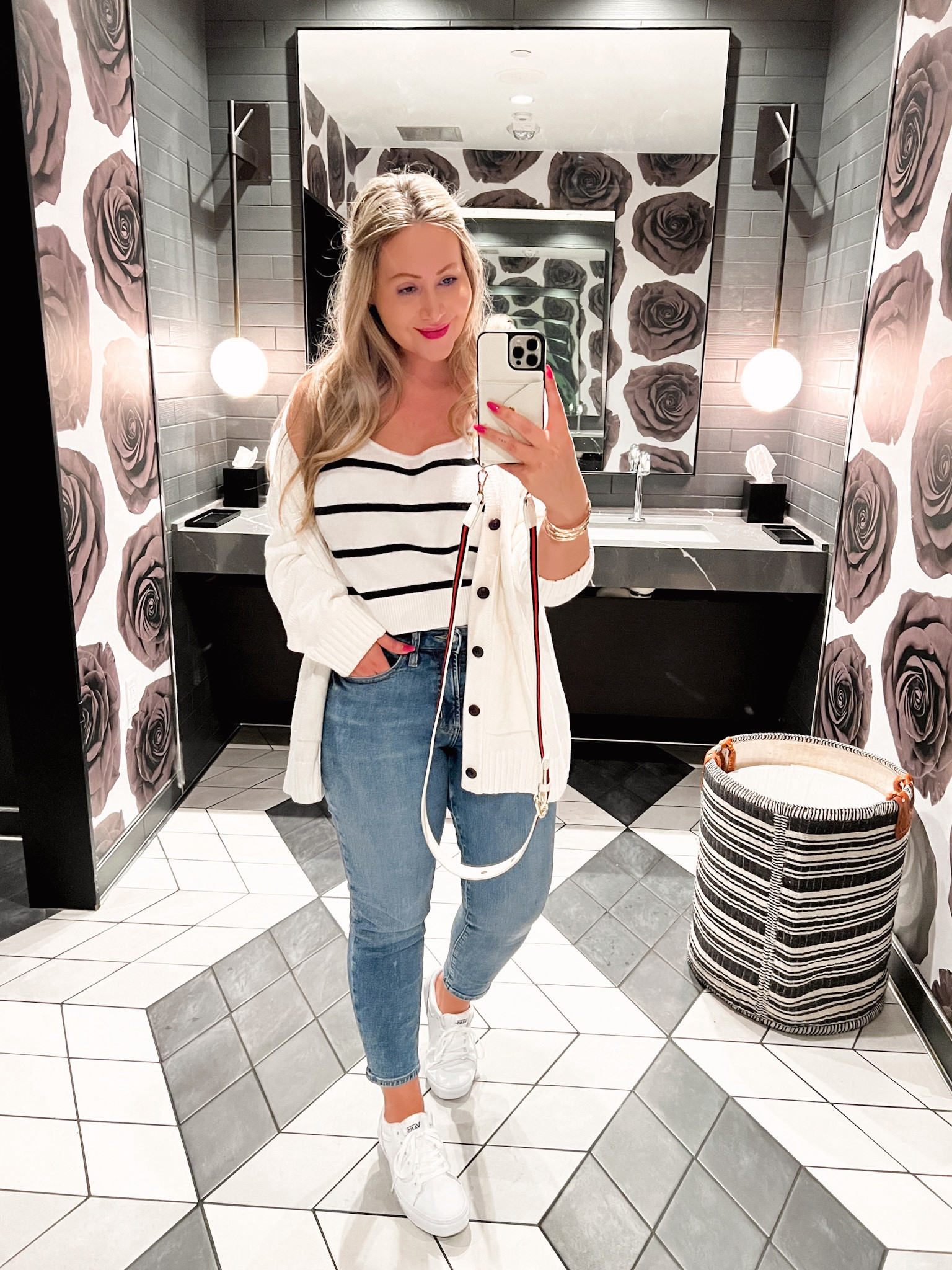 Most of this outfit is on SALE! Thick cotton cardigan (XL), cropped sweater tank (M), stretchy straight jeans (10), white sneakers (Men’s 8) in women’s I wear a 9

#LTKsalealert #LTKFind #LTKSeasonal