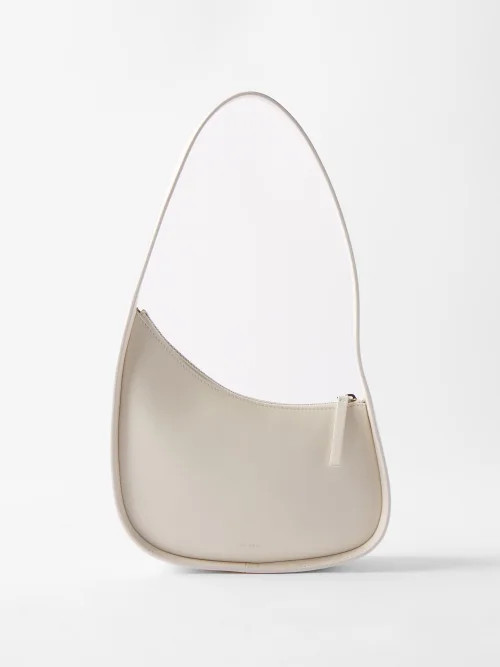 The Row - Half Moon Leather Shoulder Bag - Womens - White | Matches (US)