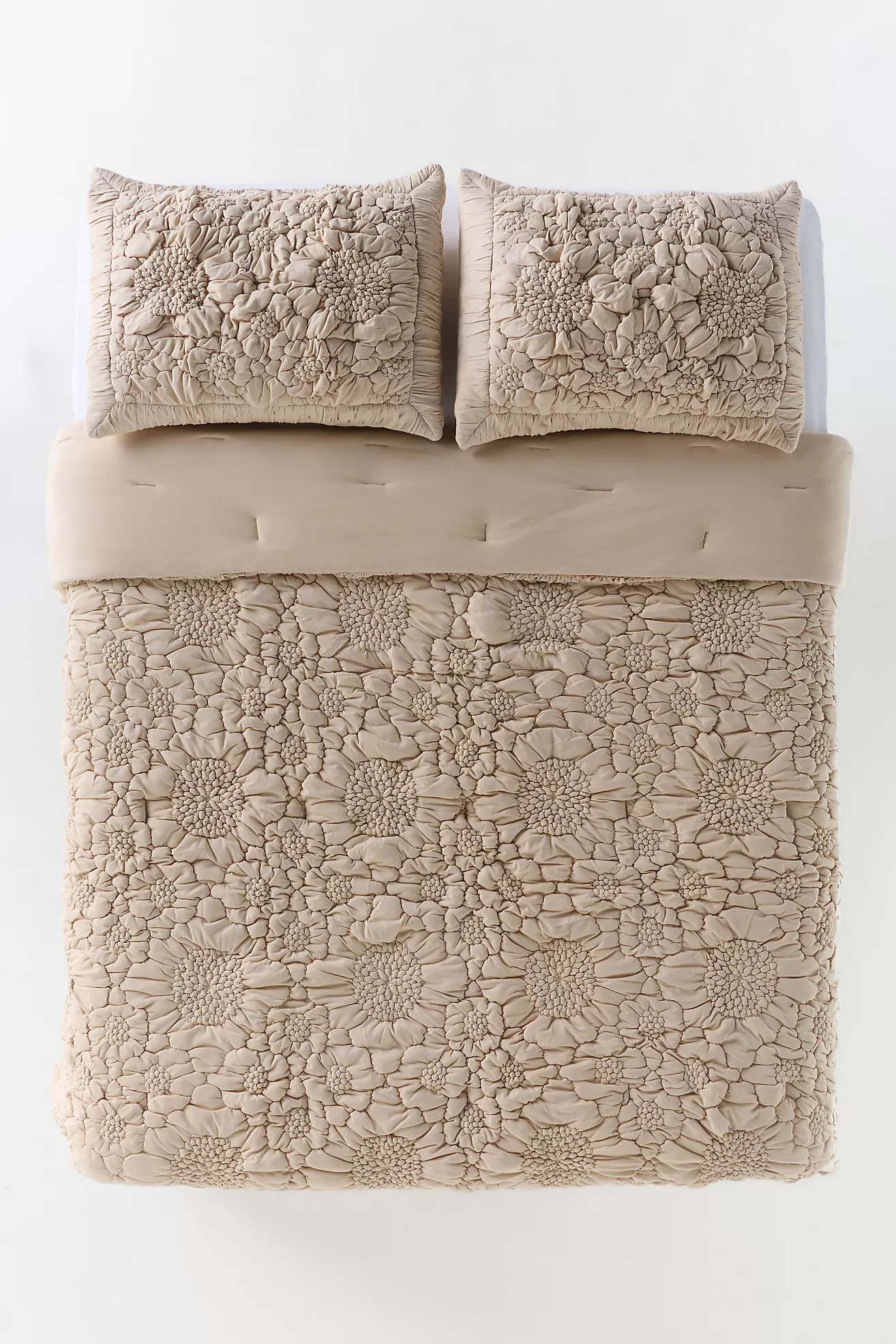 Dahlia 100% Cotton Jersey Floral Quilt | Anthropologie (US)