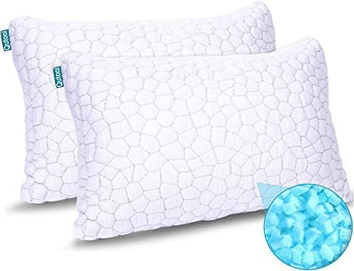 2-Pack Cooling Bed Pillows for Sleeping Adjustable Gel Shredded Memory Foam Pillows Queen Size Se... | Amazon (US)